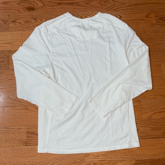 Calvin Klein White Garment Dyed Long Sleeve Shirt - Size Large - Picture 6 of 6